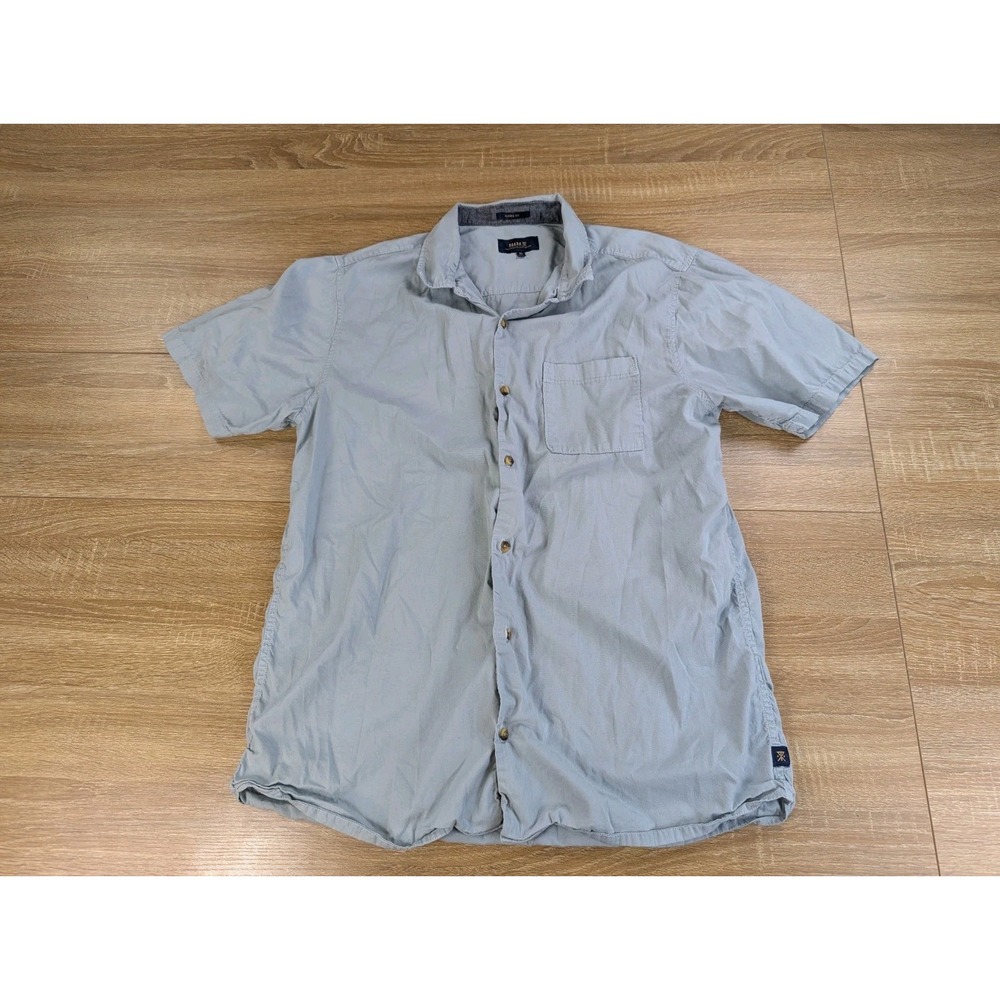 Roark Shirt Mens XL Seafoam Green Solid Short Sleeve Button Up Casual